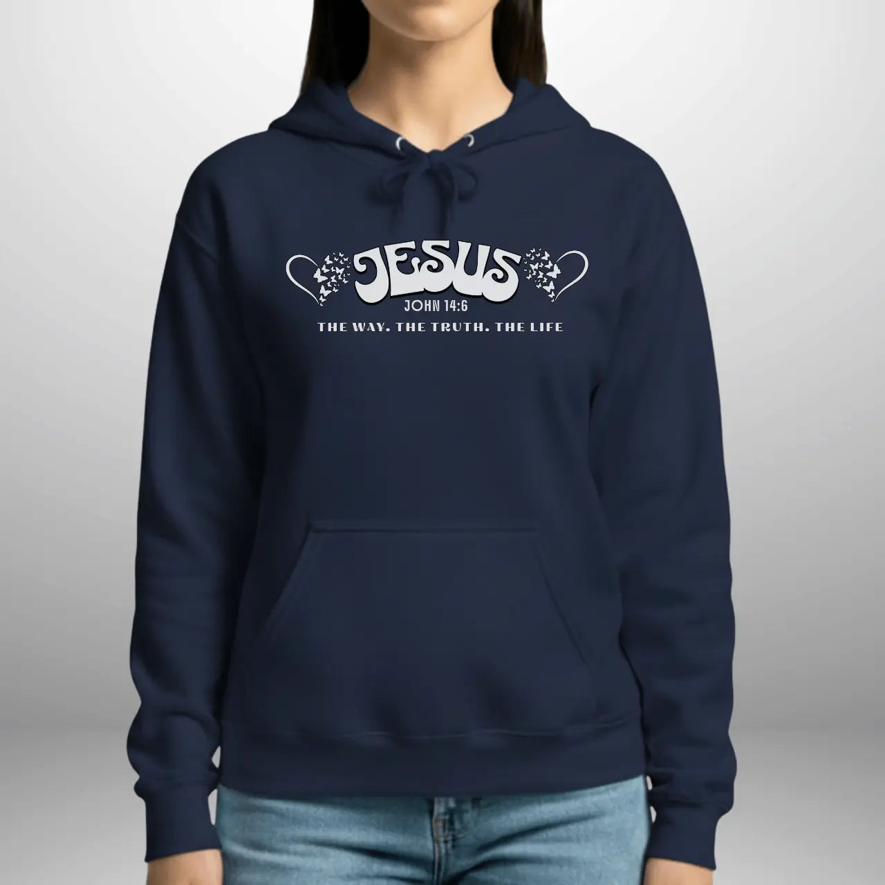 Jesus The Way The Truth The Life John 14:6 Hoodie | Women’s Gildan 18500 Pullover Goshen & Selah Co