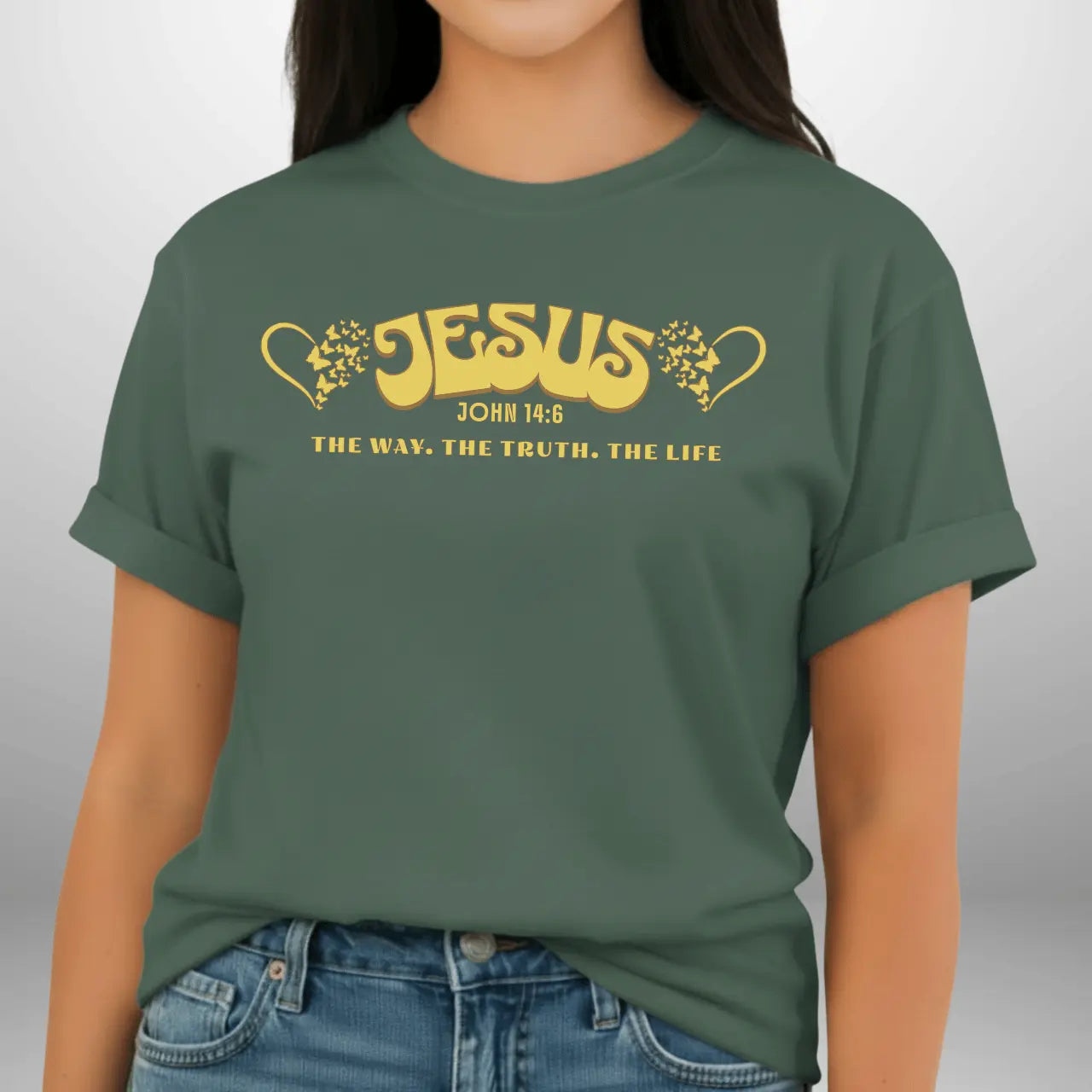 Jesus The Way The Truth The Life John 14:6 Shirt | Women’s Comfort Colors Tee Goshen & Selah Co