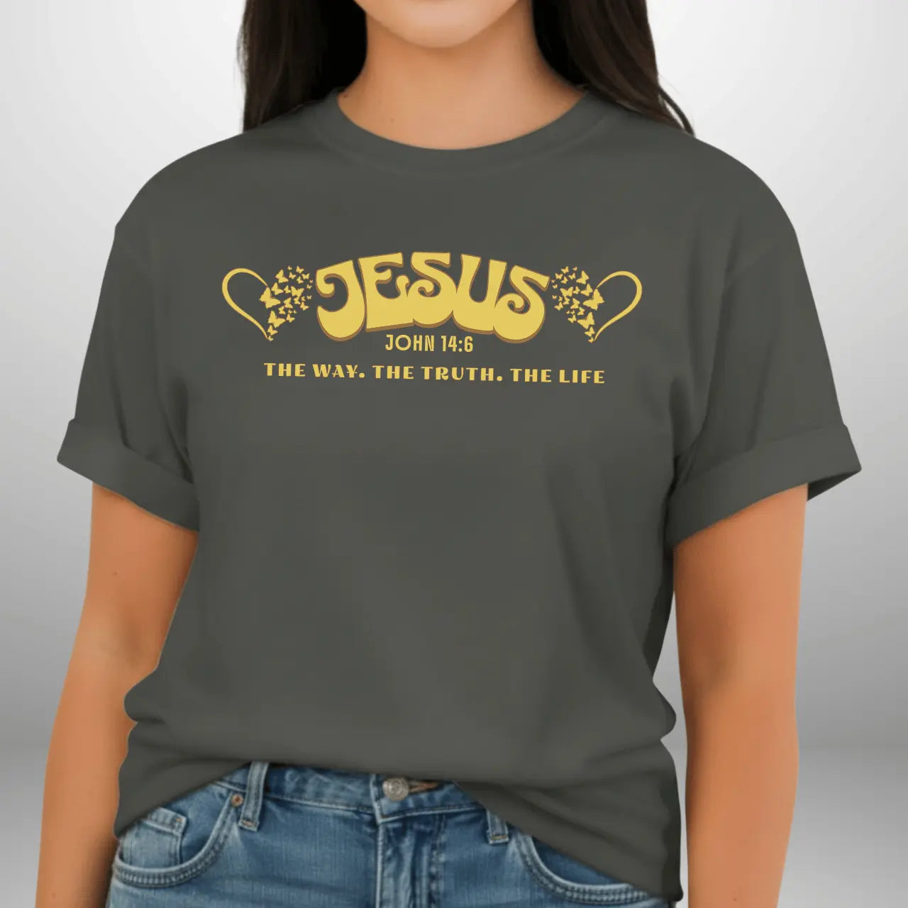 Jesus The Way The Truth The Life John 14:6 Shirt | Women’s Comfort Colors Tee Goshen & Selah Co