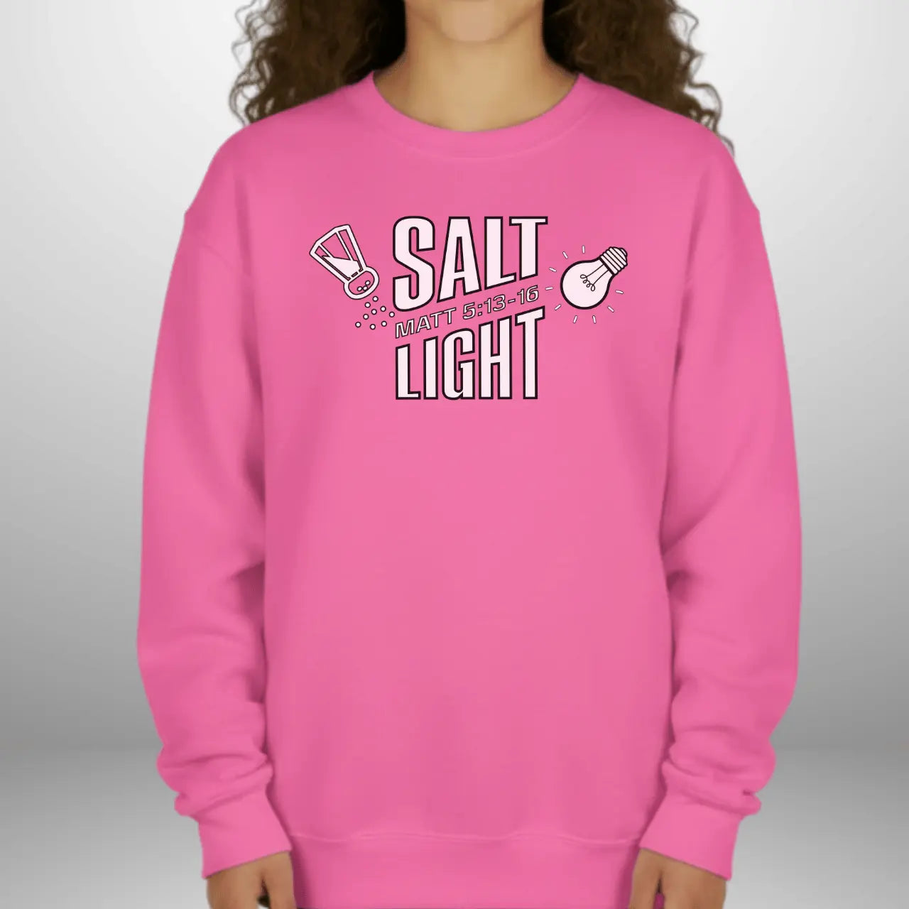 Salt & Light Matthew 5:13–16 Youth Sweatshirt | Gildan 18000B Crewneck Goshen & Selah Co