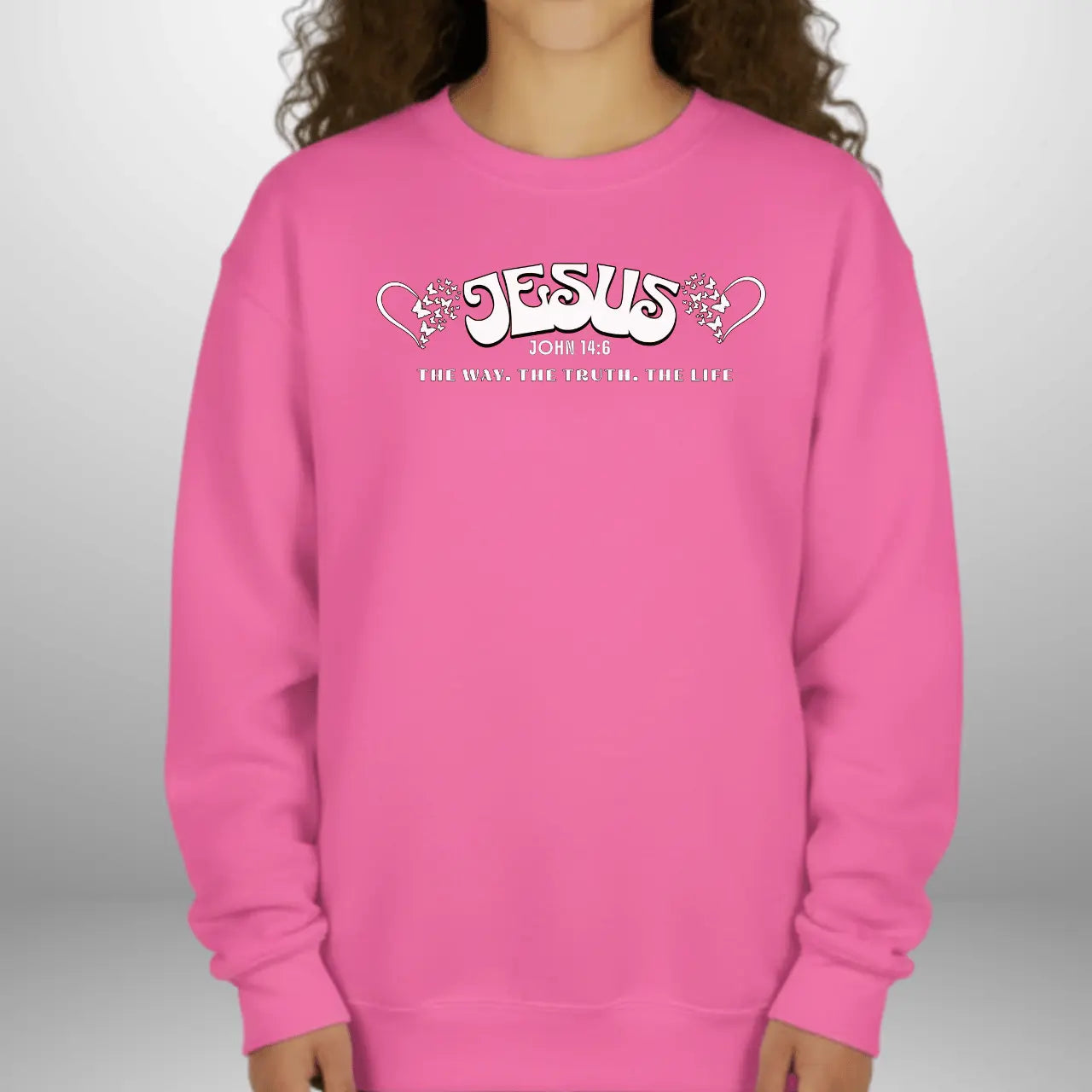 Jesus The Way The Truth The Life John 14:6 Youth Sweatshirt | Gildan 18000B Crewneck Goshen & Selah Co
