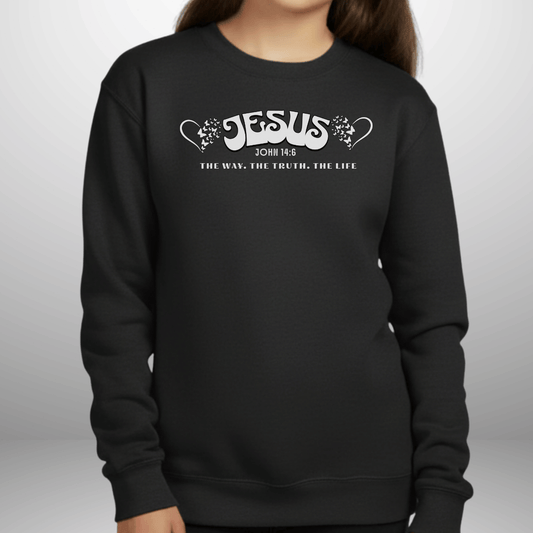 Youth Jesus The Way The Truth The Life Sweatshirt | John 14:6 Graphic Pullover