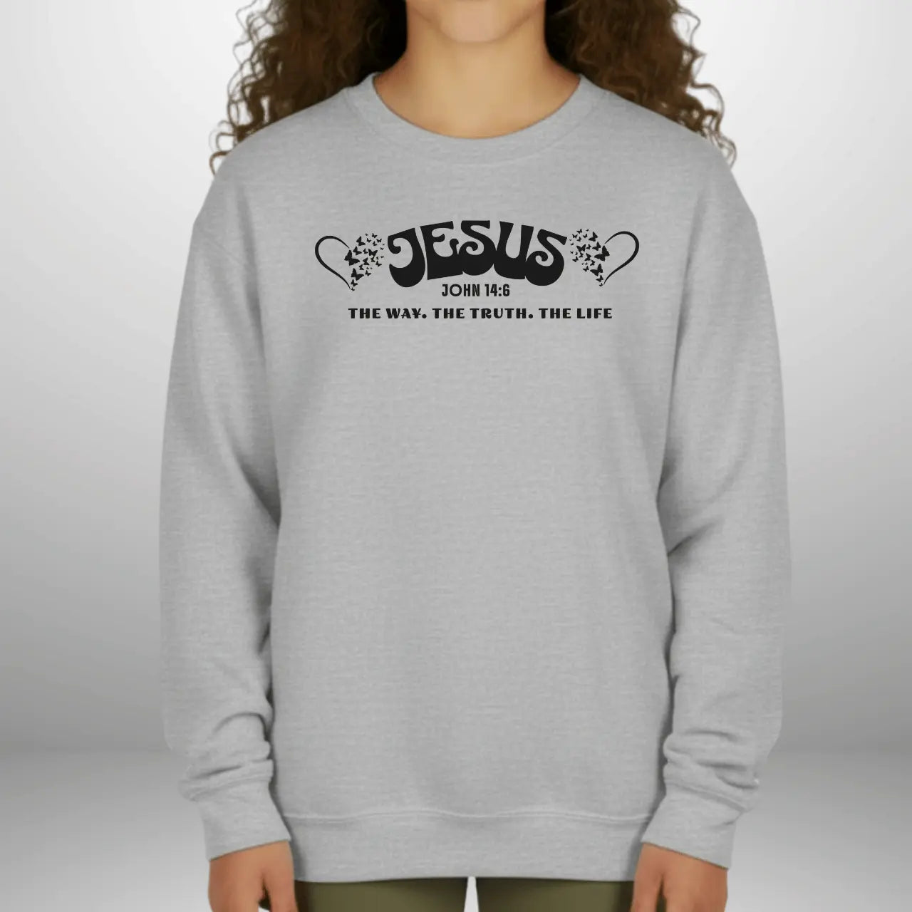 Jesus The Way The Truth The Life John 14:6 Youth Sweatshirt | Gildan 18000B Crewneck Goshen & Selah Co