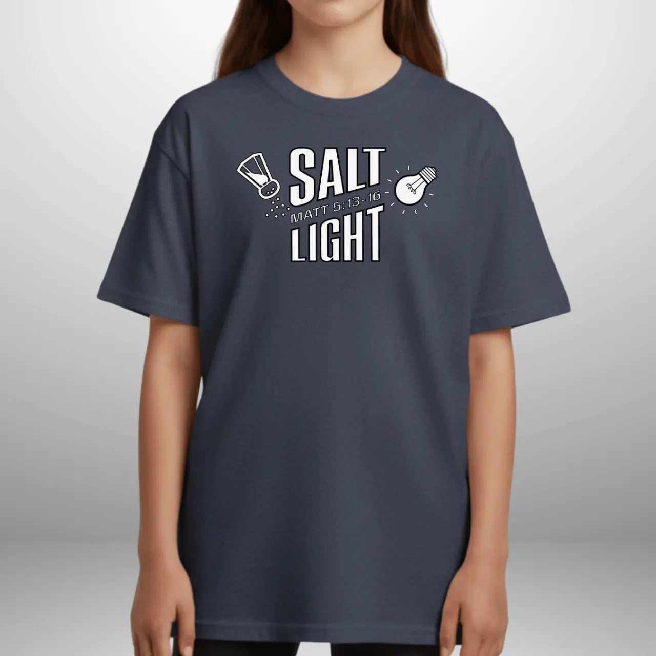 Salt & Light Youth Matthew 5:13–16 T-Shirt | Scripture Tee | Gildan 5000B Kids Shirt Goshen & Selah Co