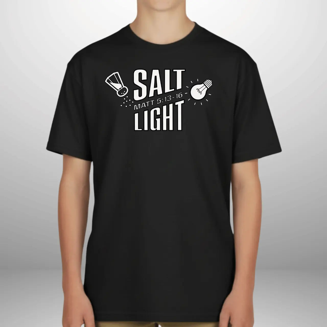 Salt & Light Youth Matthew 5:13–16 T-Shirt | Scripture Tee | Gildan 5000B Kids Shirt Goshen & Selah Co