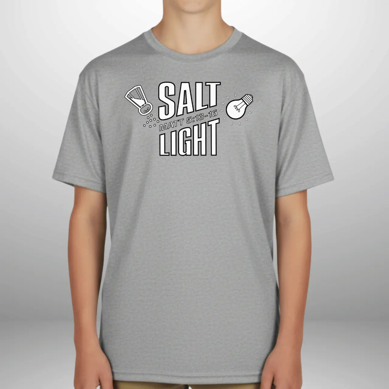 Salt & Light Youth Matthew 5:13–16 T-Shirt | Scripture Tee | Gildan 5000B Kids Shirt Goshen & Selah Co