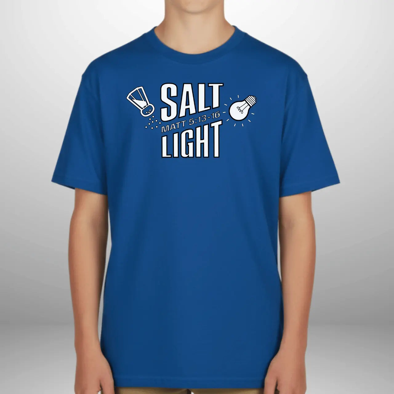 Salt & Light Youth Matthew 5:13–16 T-Shirt | Scripture Tee | Gildan 5000B Kids Shirt Goshen & Selah Co