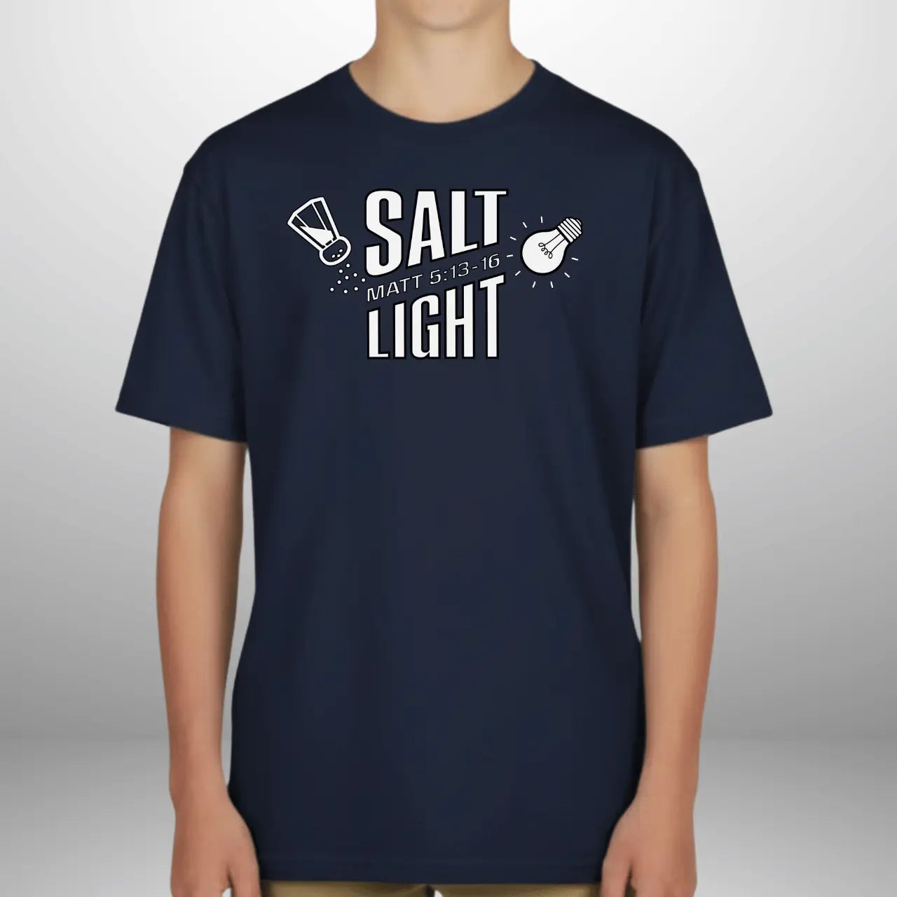 Salt & Light Youth Matthew 5:13–16 T-Shirt | Scripture Tee | Gildan 5000B Kids Shirt Goshen & Selah Co