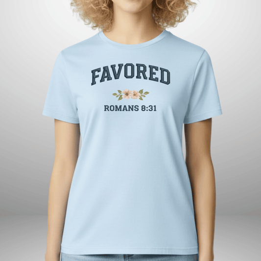 Women’s Romans 8:31 Gildan 64000L Tee | Soft Favored