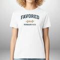 Favored Romans 8:31 Women’s Gildan 64000L T-Shirt | Faith-Inspired Everyday Tee Goshen & Selah Co