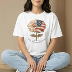 Still Blooming Strong 1776  Patriotic Daisy-American Flag Comfort Colors Tee Goshen & Selah Co