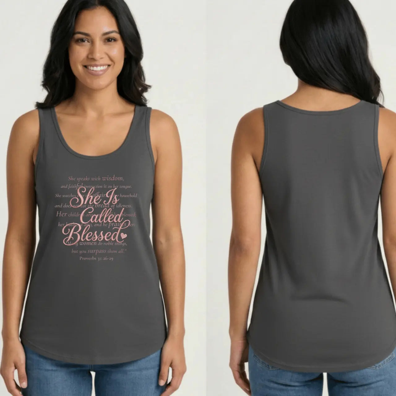 She Is Called Blessed Women’s Cotton Tank Top Goshen & Selah Co