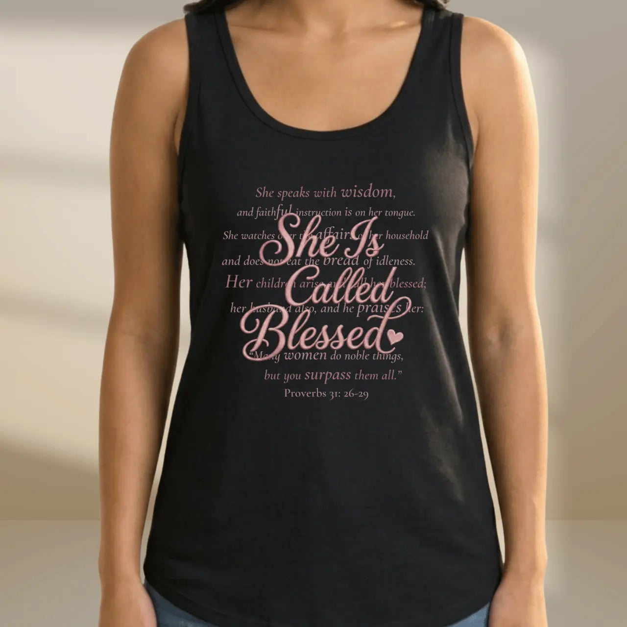 She Is Called Blessed Women’s Cotton Tank Top Goshen & Selah Co