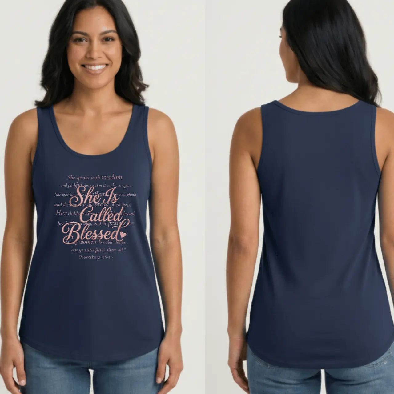 She Is Called Blessed Women’s Cotton Tank Top Goshen & Selah Co