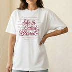 She Is Called Blessed Women’s Comfort Colors T-Shirt Goshen & Selah Co