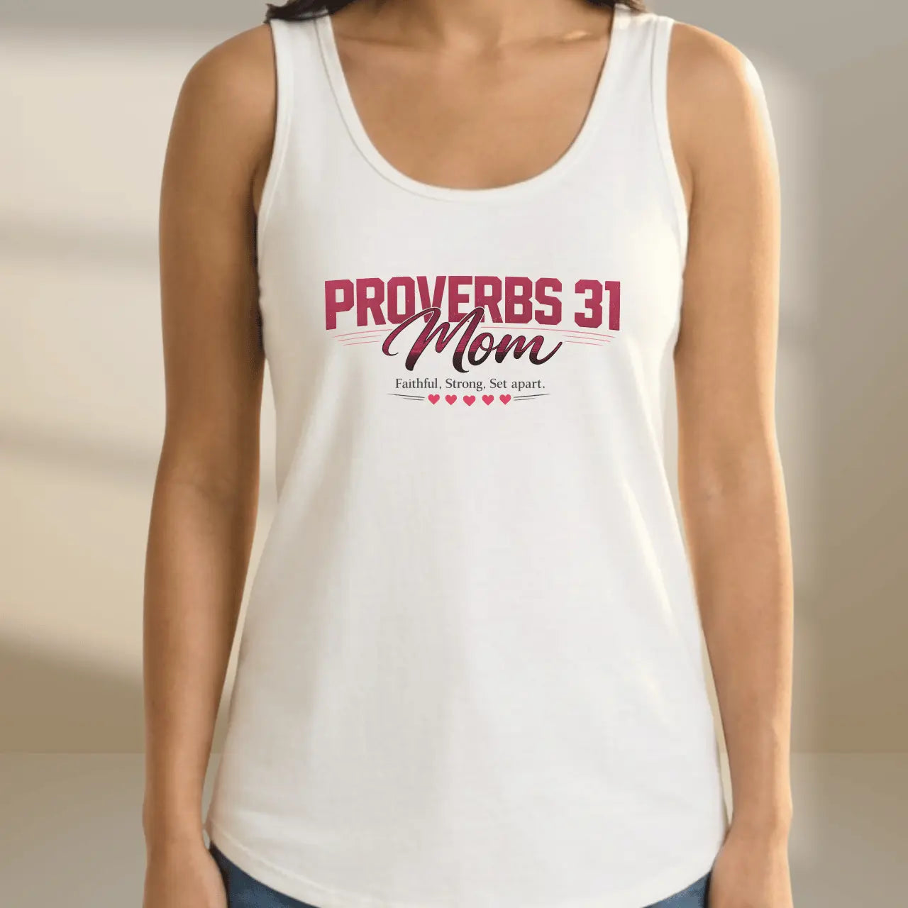 Proverbs 31 Mom Tank Top | Women’s Cotton Graphic Tank Goshen & Selah Co