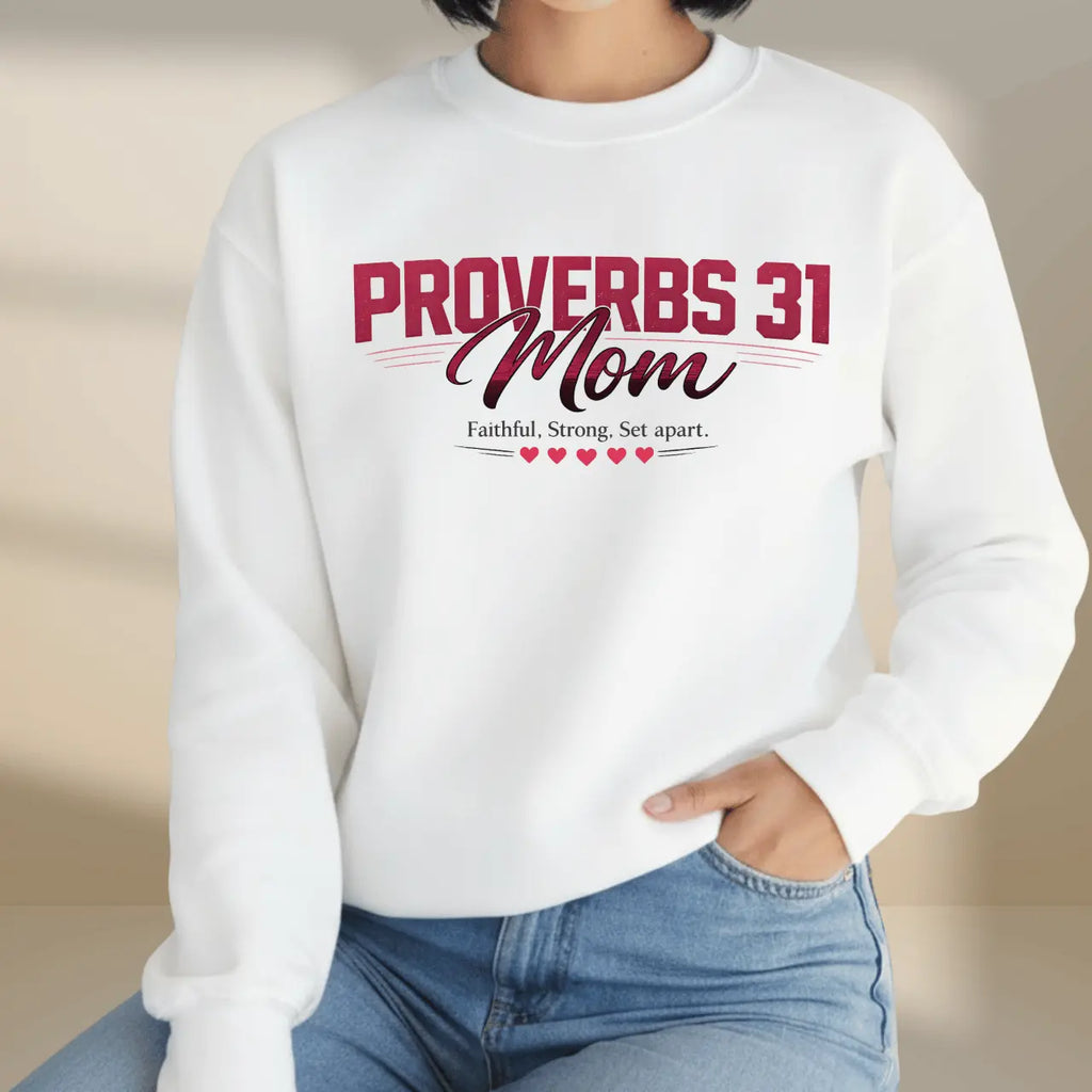 Proverbs 31 Mom Women’s Crewneck Sweatshirt Goshen & Selah Co