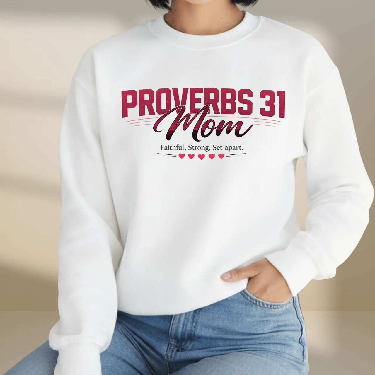 Proverbs 31 Mom Women’s Crewneck Sweatshirt Goshen & Selah Co