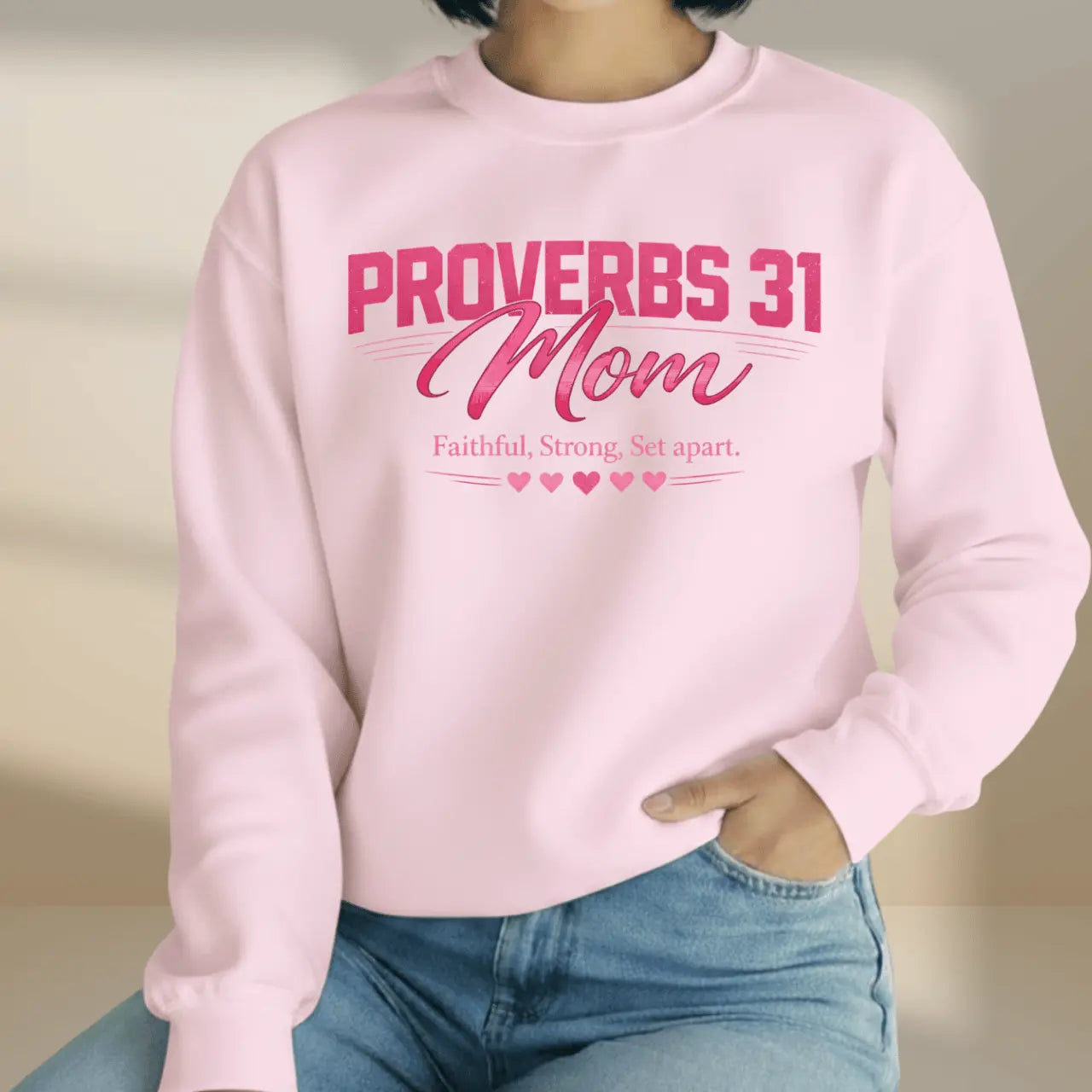 Proverbs 31 Mom Women’s Crewneck Sweatshirt Goshen & Selah Co