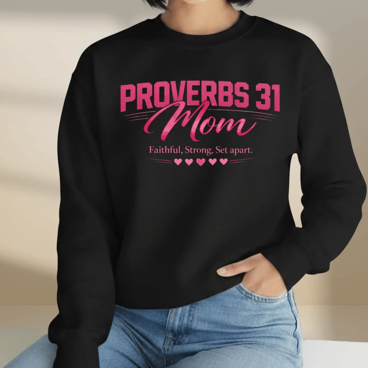 Proverbs 31 Mom Women’s Crewneck Sweatshirt Goshen & Selah Co