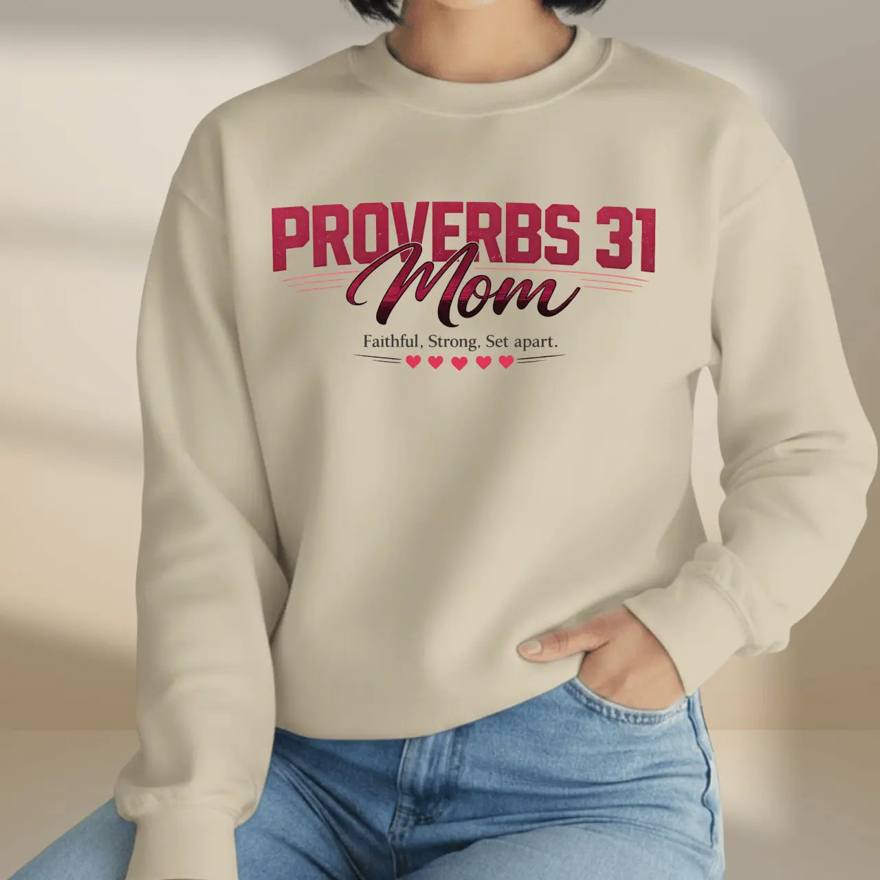Proverbs 31 Mom Women’s Crewneck Sweatshirt Goshen & Selah Co