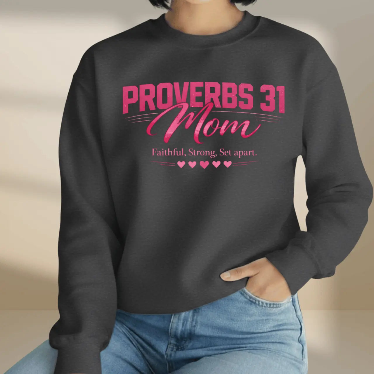 Proverbs 31 Mom Women’s Crewneck Sweatshirt Goshen & Selah Co
