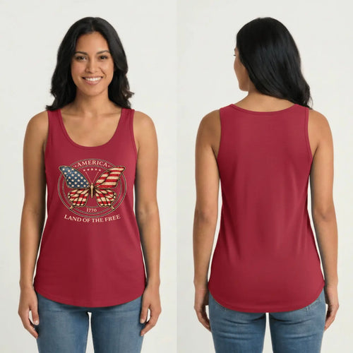 America 1776 Land of the Free Tank Top | Women’s Cotton Tank Goshen & Selah Co