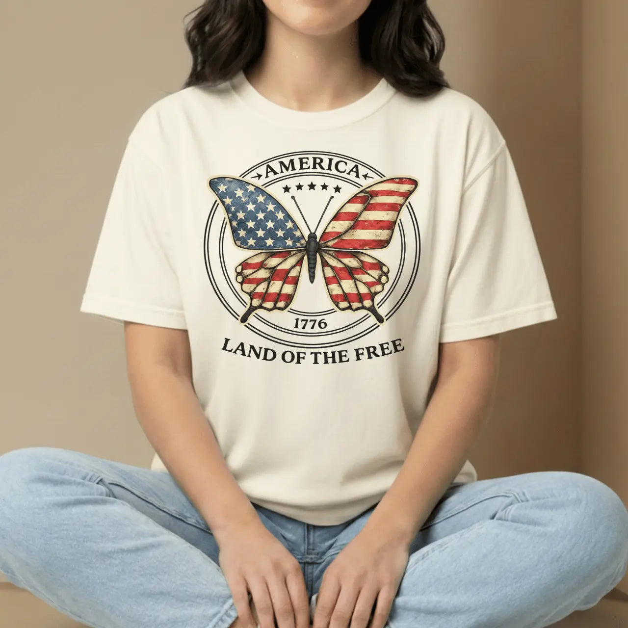 America 1776 Land of the Free T-Shirt | Comfort Colors Tee Goshen & Selah Co