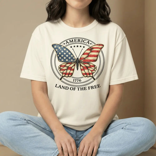 America 1776 Land of the Free T-Shirt | Comfort Colors Tee Goshen & Selah Co