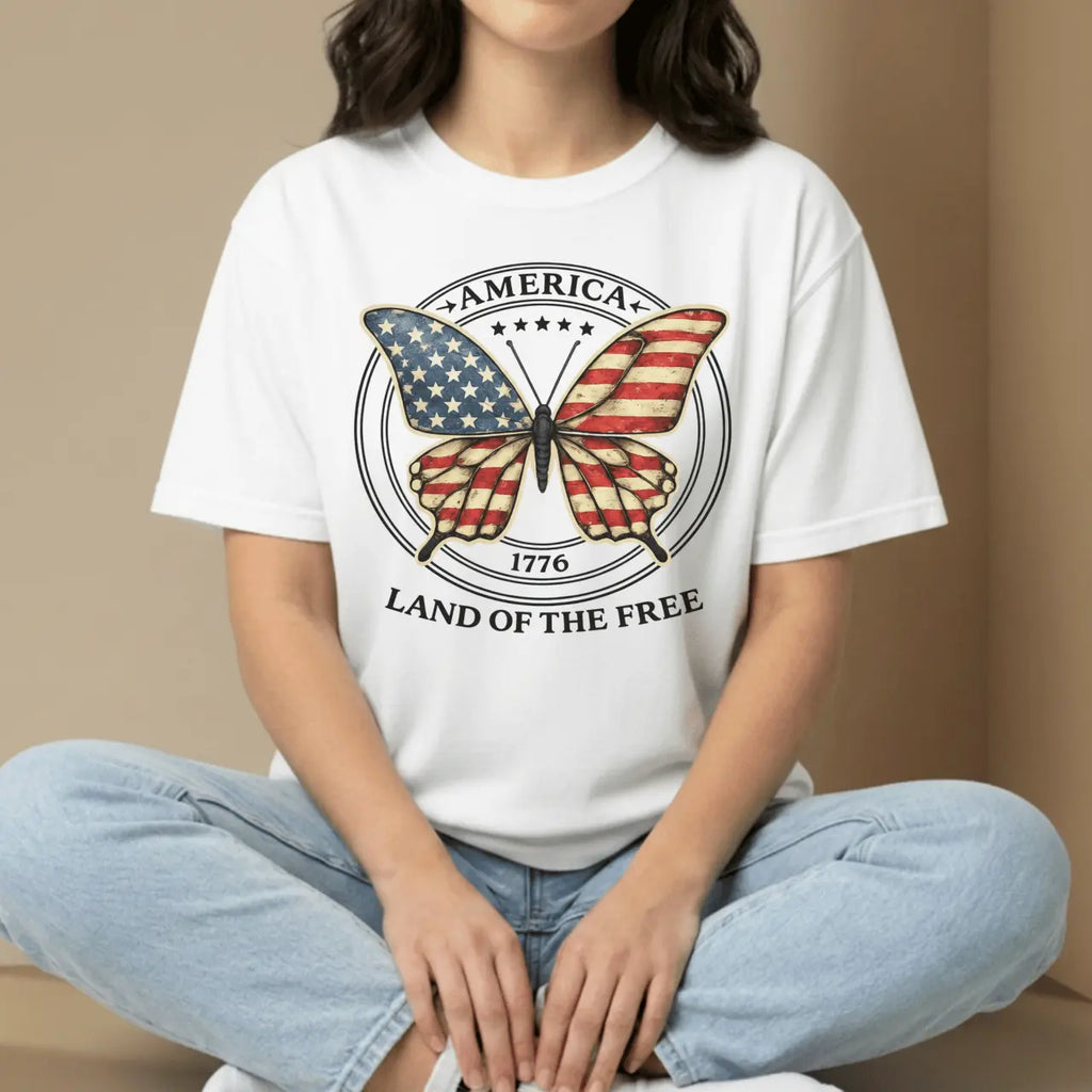 America 1776 Land of the Free T-Shirt | Comfort Colors Tee Goshen & Selah Co