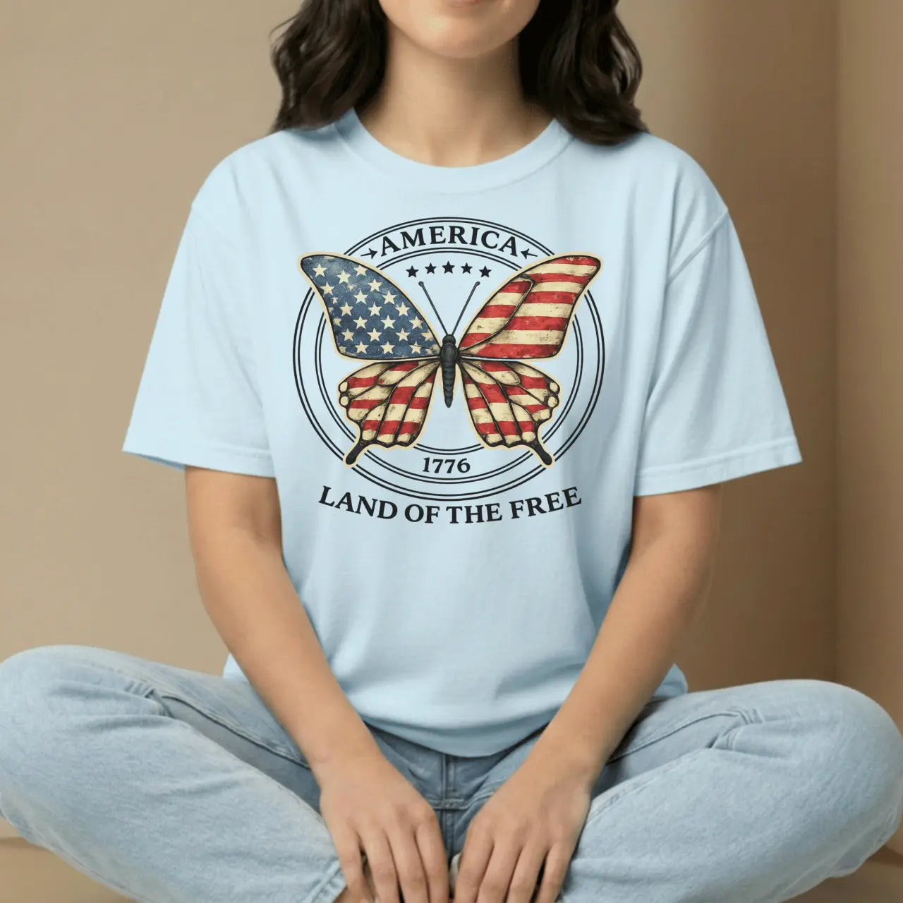 America 1776 Land of the Free T-Shirt | Comfort Colors Tee Goshen & Selah Co