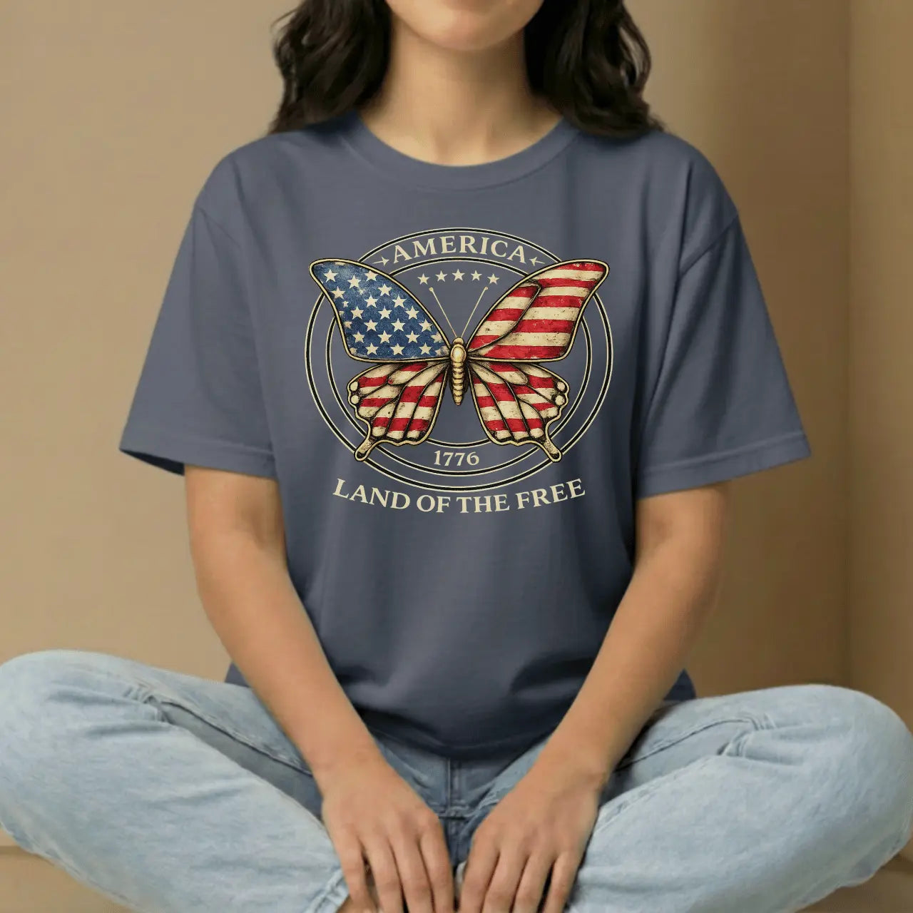 America 1776 Land of the Free T-Shirt | Comfort Colors Tee Goshen & Selah Co