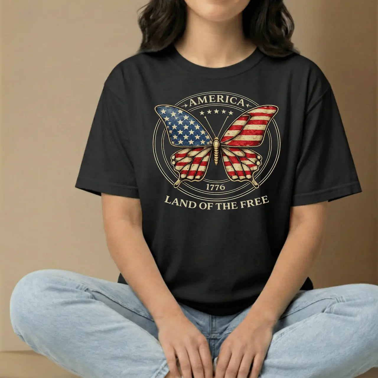 America 1776 Land of the Free T-Shirt | Comfort Colors Tee Goshen & Selah Co