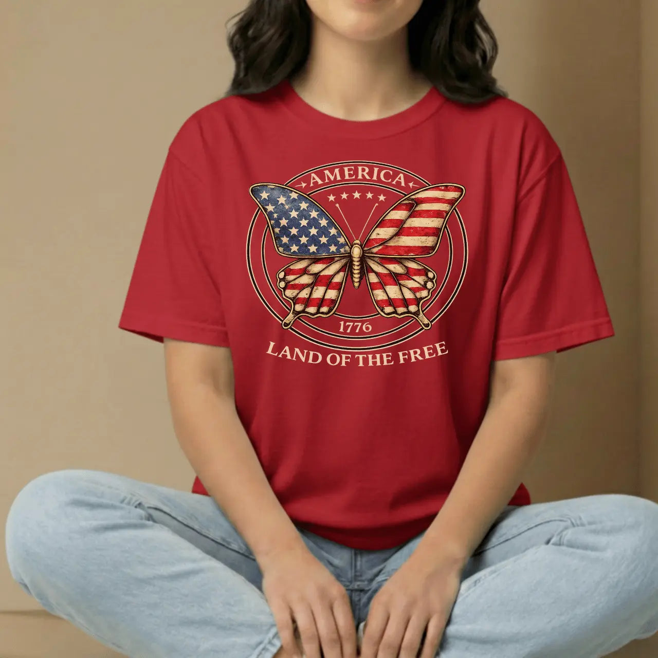 America 1776 Land of the Free T-Shirt | Comfort Colors Tee Goshen & Selah Co