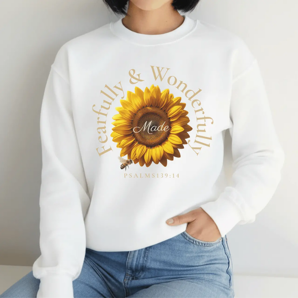 Fearfully & Wonderfully Made Sweatshirt | Psalm 139:14 Crewneck Goshen & Selah Co