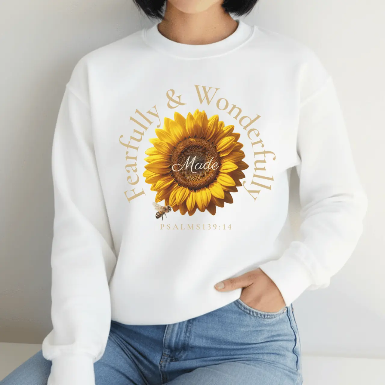 Fearfully & Wonderfully Made Sweatshirt | Psalm 139:14 Crewneck Goshen & Selah Co