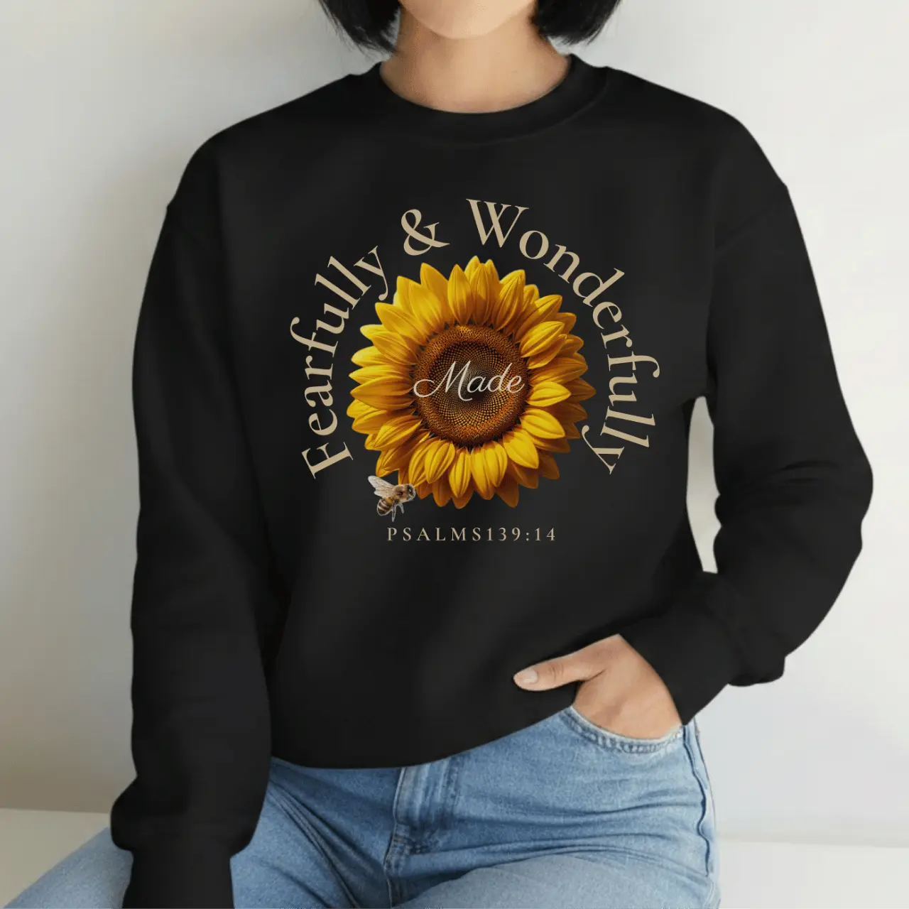 Fearfully & Wonderfully Made Sweatshirt | Psalm 139:14 Crewneck Goshen & Selah Co