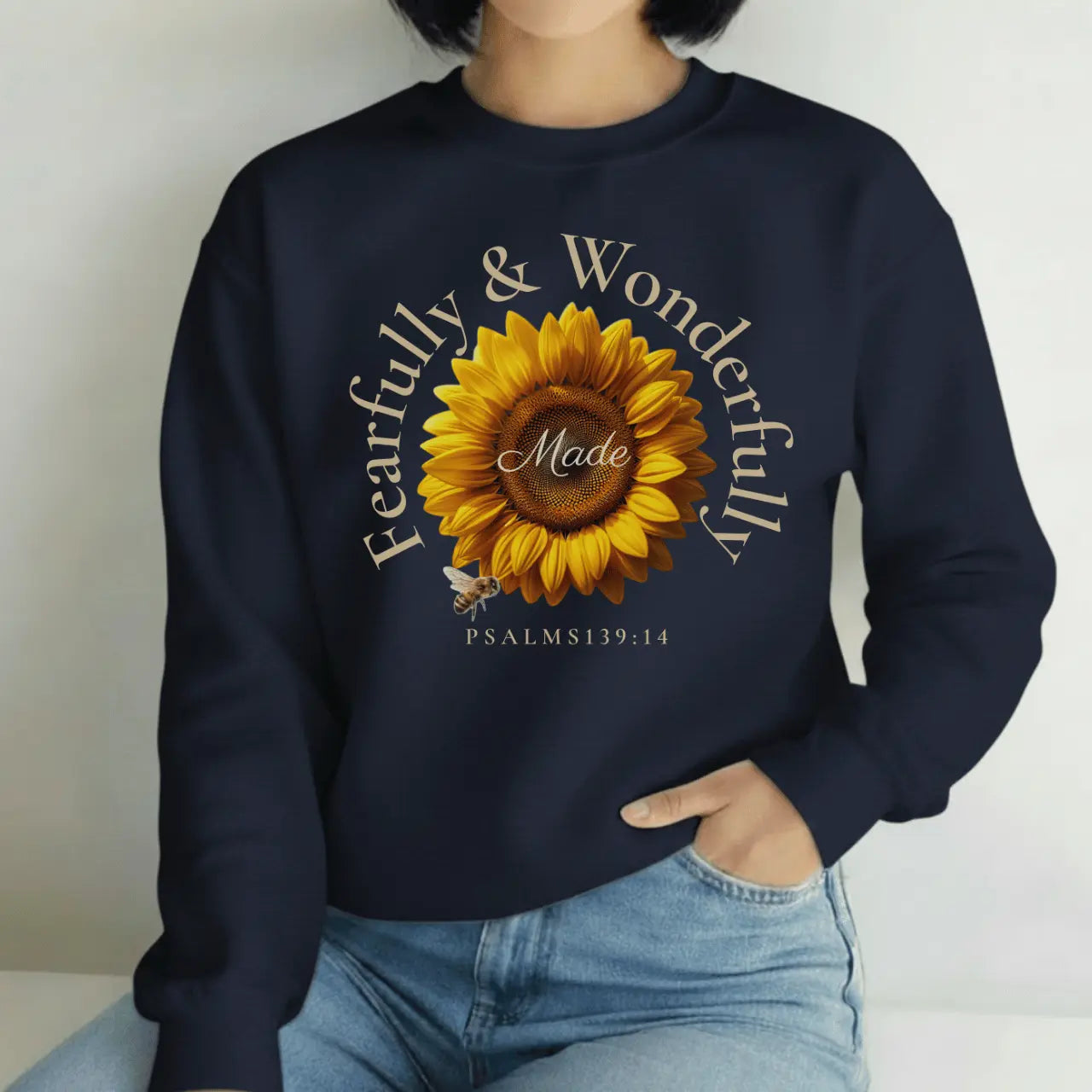 Fearfully & Wonderfully Made Sweatshirt | Psalm 139:14 Crewneck Goshen & Selah Co