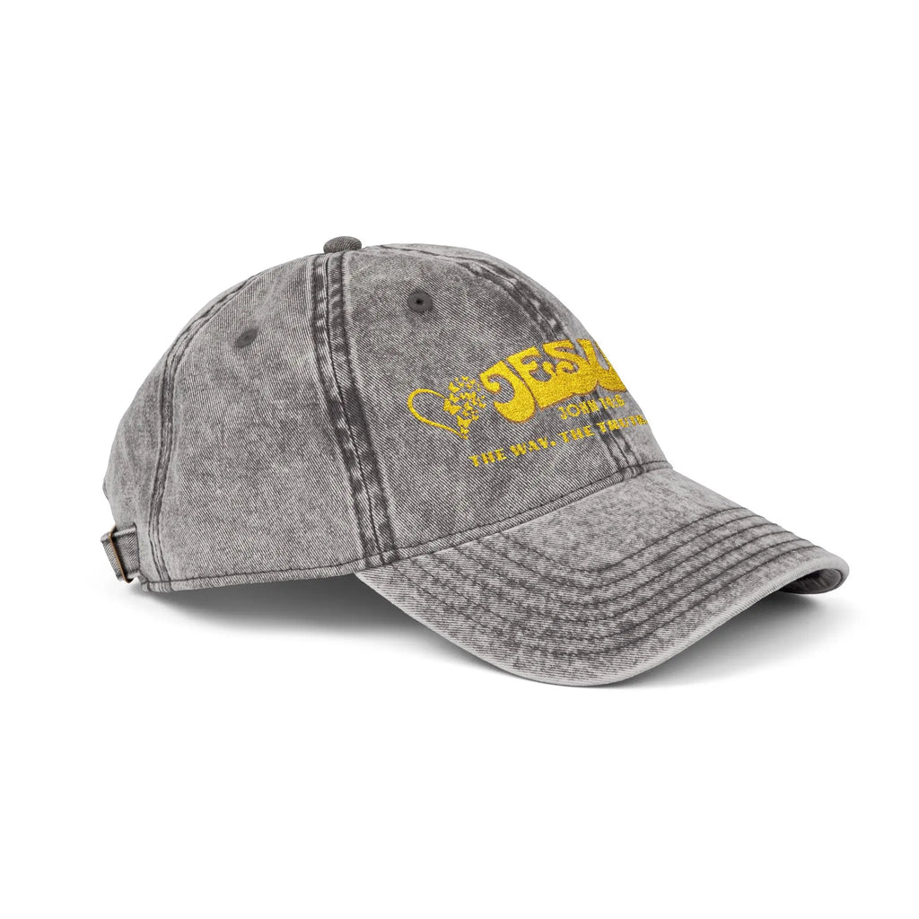 JOHN 14:6 Jesus The Way The Truth The Life Vintage Cap | Washed Cotton Adjustable Hat Goshen & Selah Co
