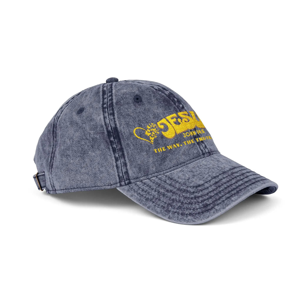 JOHN 14:6 Jesus The Way The Truth The Life Vintage Cap | Washed Cotton Adjustable Hat Goshen & Selah Co