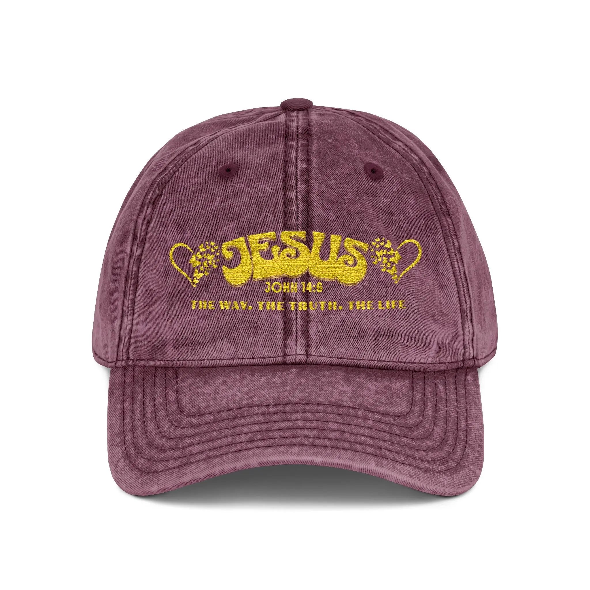 JOHN 14:6 Jesus The Way The Truth The Life Vintage Cap | Washed Cotton Adjustable Hat Goshen & Selah Co