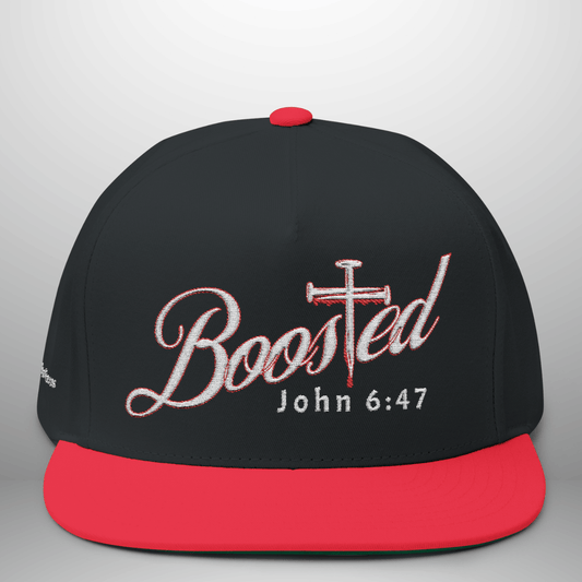 Boosted John 6:47 Flat Bill Cap | Faith Snapback Hat