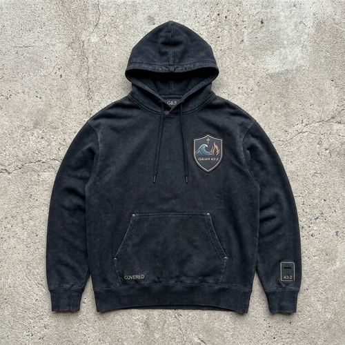 Covered Mercy – Vintage Shield Pullover Hoodie Goshen & Selah Co