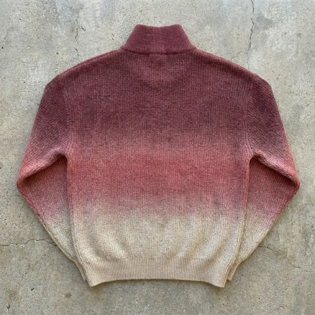 Beloved Horizon - Rose Fade Quater Zip Knit Sweater Goshen & Selah Co