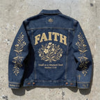 Mustard Seed Faith Jacket – Embroidered Denim Jacket Goshen & Selah Co