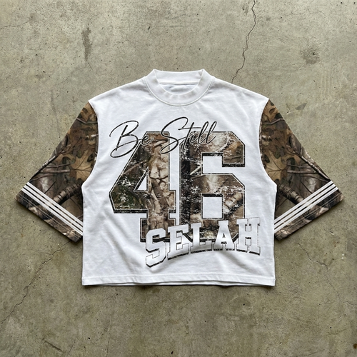 Be Still 46 Camo Jersey Tee Goshen & Selah Co