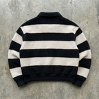 Faith Over Fear – Striped Sherpa Rugby Pullover Goshen & Selah Co