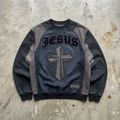 Kingdom Cross – Washed Panel Crewneck Goshen & Selah Co