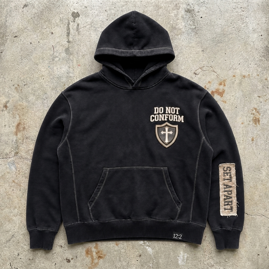 Renewed Resolve – Vintage Embroidered Hoodie Goshen & Selah Co