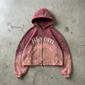 Bloom Grace – Textured Embroidered Zip Hoodie Goshen & Selah Co